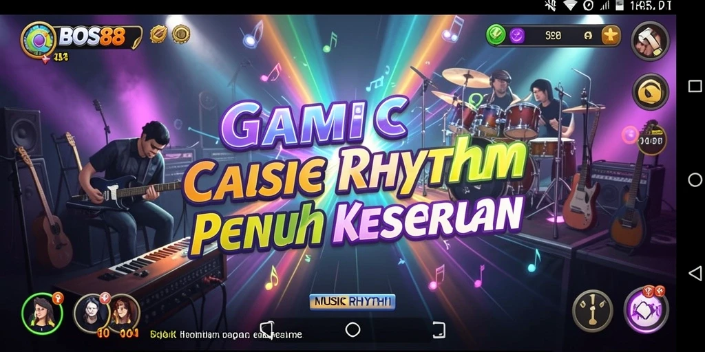 Screenshot utama BOS88 dengan tampilan antarmuka game Musik Rhythm yang menawan.