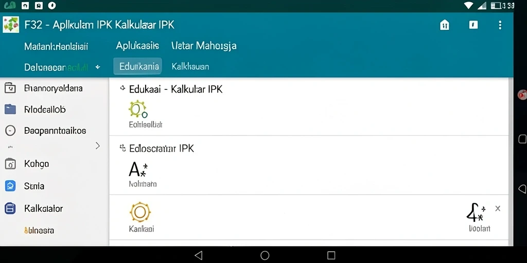 Tampilan antarmuka F32 yang sederhana dan informatif untuk Kalkulator IPK.
