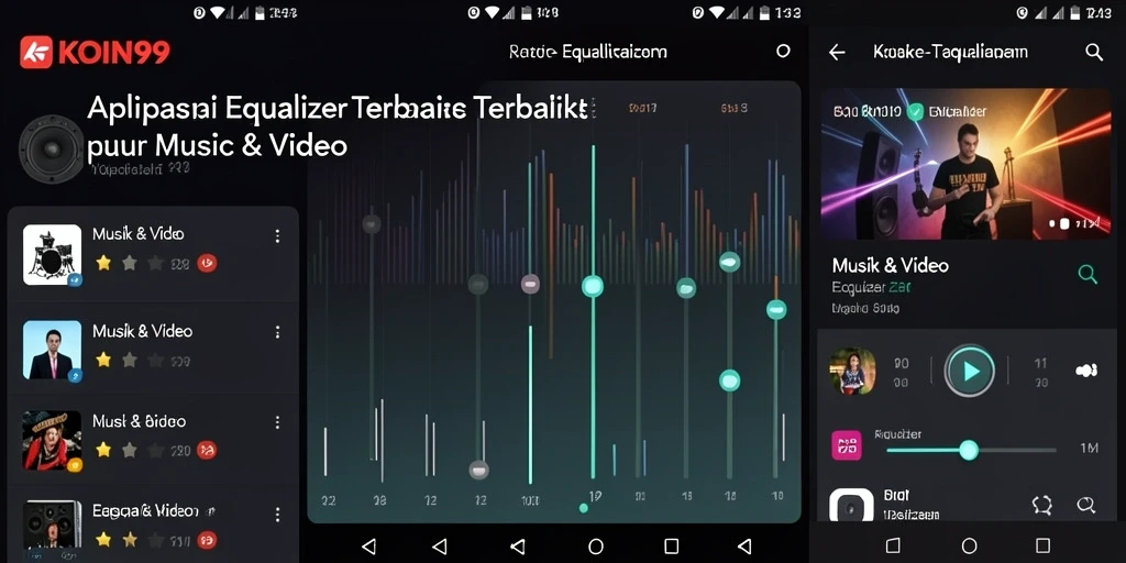 Antarmuka KOIN99 yang menarik dan fungsional untuk pengaturan Equalizer.