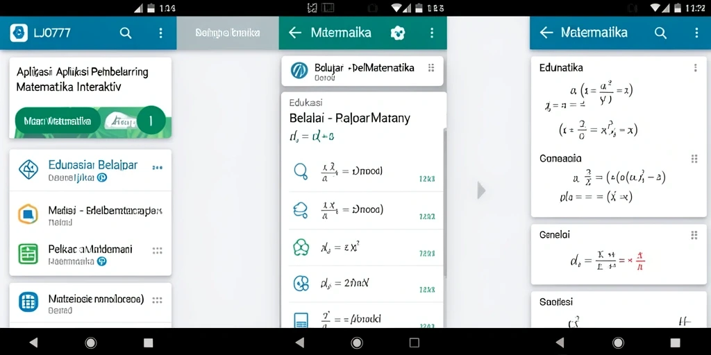 Antarmuka LJO777 yang interaktif untuk belajar Matematika.
